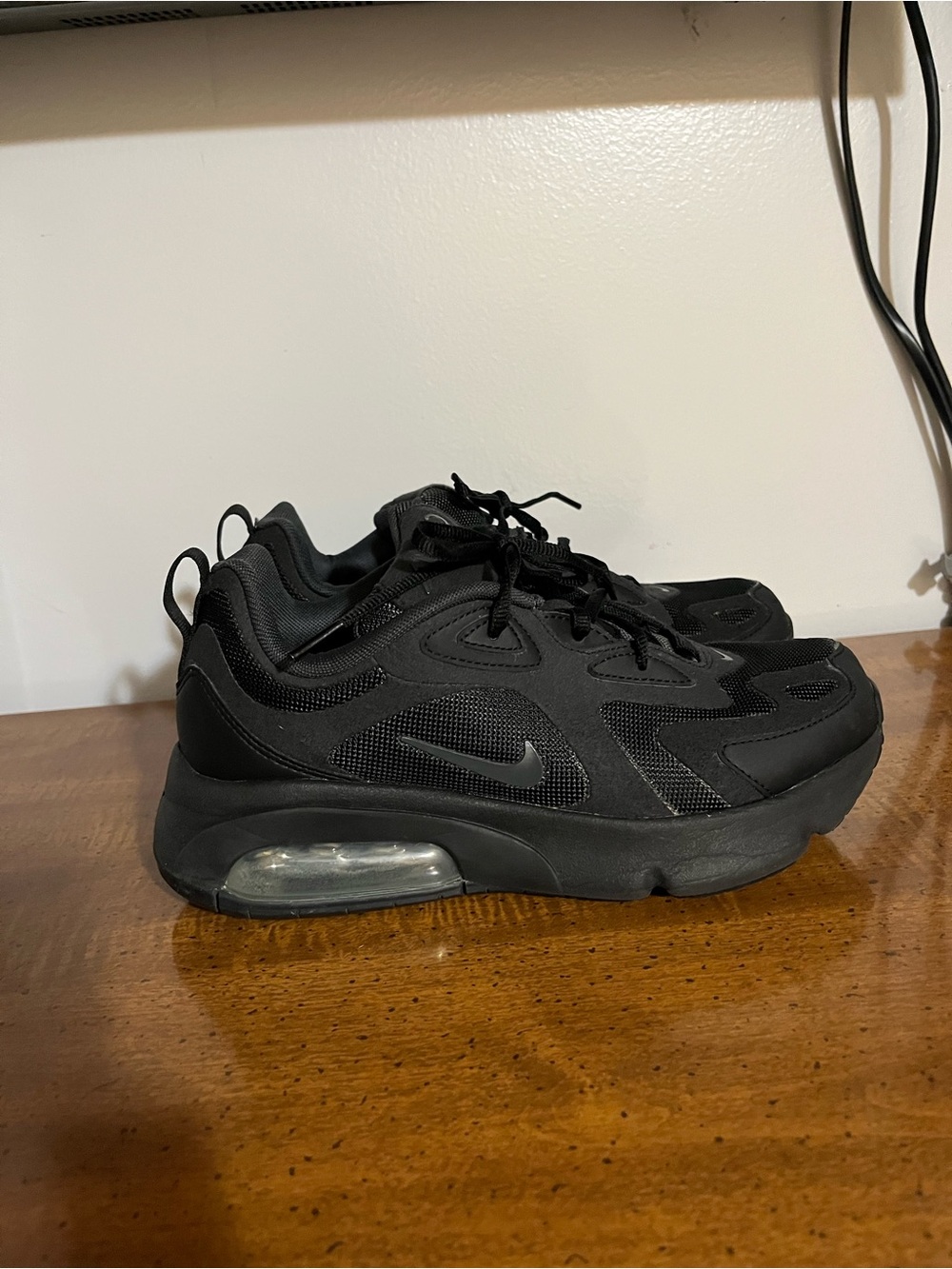 Nike Black Low-Top Mesh & Synthetic Sneakers with Subtle Swoosh